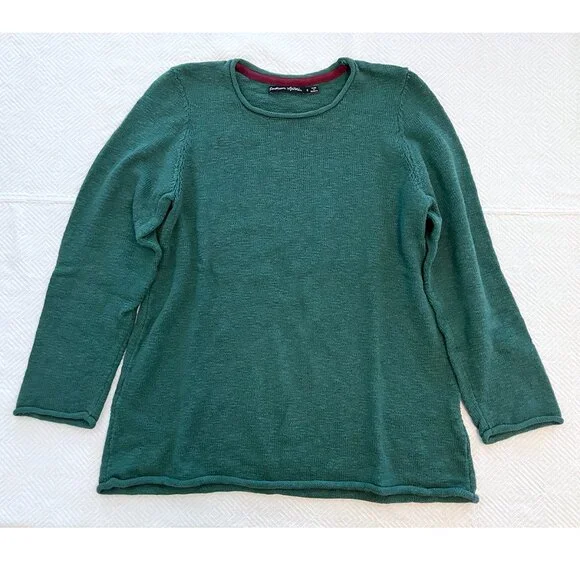 Gudrun Sjoden Bastis cotton sweater, opal green, size S - Picture 2 of 5